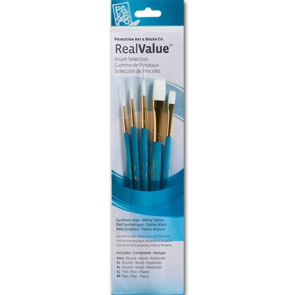 Real Value 5pc Round and Flat Brush set
